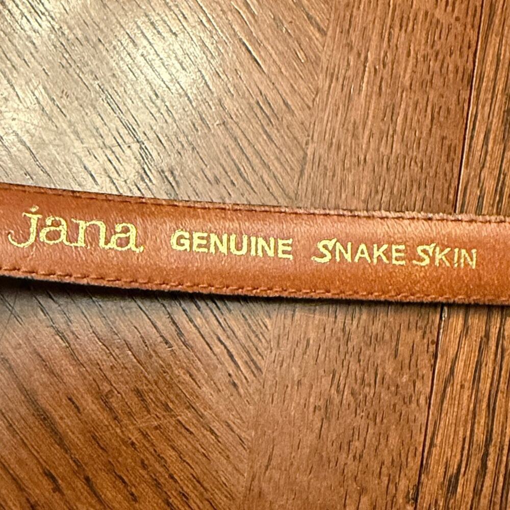 Jana Genuine Snakeskin Black Leather Belt Medium - Picture 3 of 9